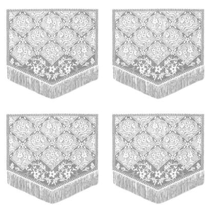 Heritage Lace CN-2021W-S 20 x 21 in. Chantilly Placemats, White - Set of 4 
