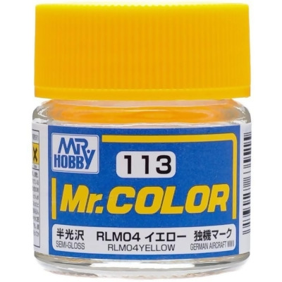 Mr Hobby GUZC113 RLM04 Semi Gloss Acrylic Paint, Yellow 