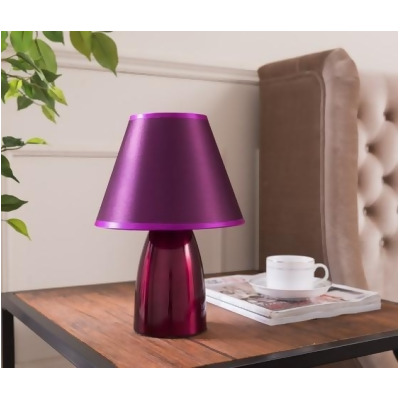 Inroom Furniture Designs L1031-PU Table Lamp - Purple, 11.5 x 8 x 8 in. 