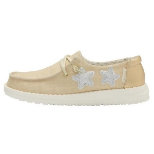 Hey Dude 130129106-10 Unisex Wendy Youth Shoes, Star Gold - Size 10