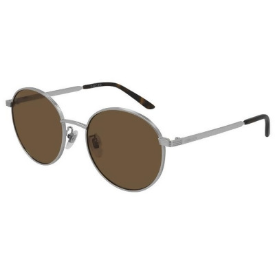 Gucci GG0944SA-003 Round Sunglasses for Unisex, Shiny Silver 