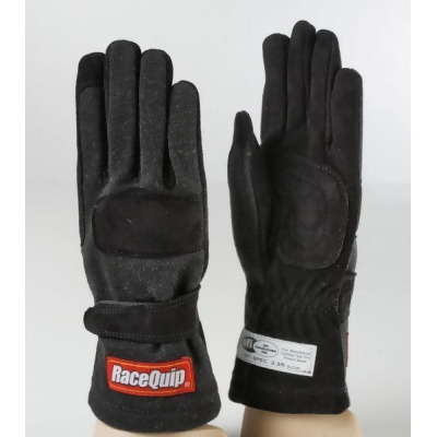 RaceQuip 355007 SFI-5 Two Layer Race Glove, Black - 2XL 