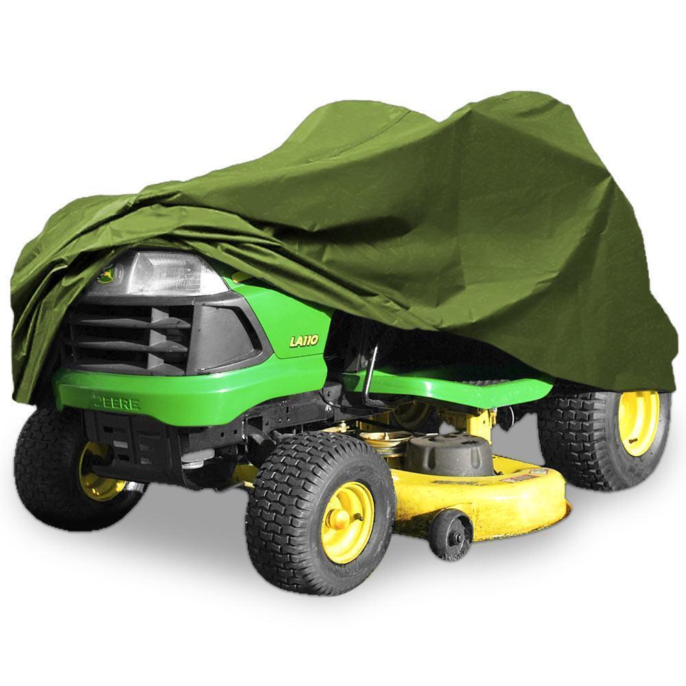 Kapsco Moto LTC25 62 in. Deluxe Riding Lawn Mower Tractor Cover for Decks, Green - 47 x 50 x 82 in.