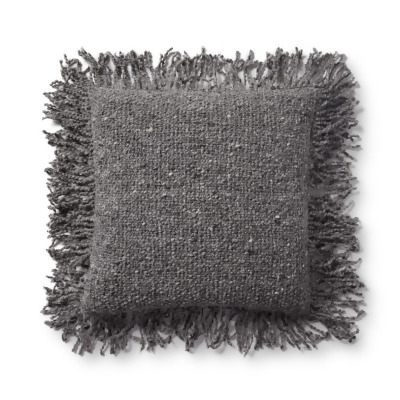 Loloi Rugs DSETPLL0033CC00PIL1 18 x 18 in. Justina Blakeney Pillow Cover with Down, Charcoal 