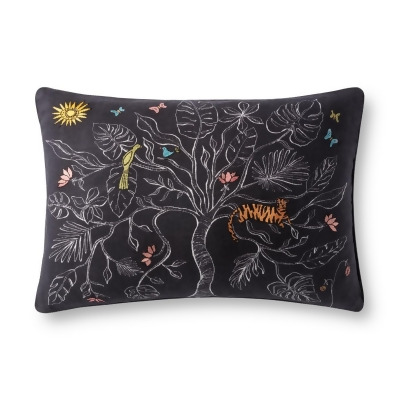 Loloi Rugs P232P0963BL00PI15 16 x 26 in. Pillow Cover, Black 