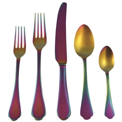 Mepra 106422020PA Dolce Vita Pewter Cutlery Set, Rainbow - 20 Piece 