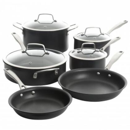 Kenmore Pro 127621.1 Arbor Heights Nonstick Aluminum Cookware Set, Black - 10 Piece