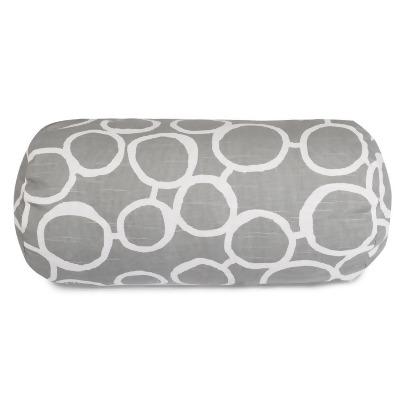 Majestic Home 85907246046 Fusion Gray Round Bolster Pillow, 18.5 x 8 in. 