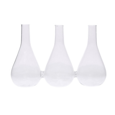 HomeRoots 384128 Trio Joined Glass Posy Vases, Clear - Set of 3 