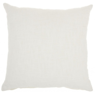 Homeroots 386681 18 x 18 in. Solid Woven Throw Pillow, White 