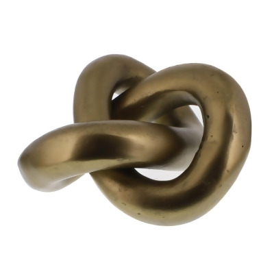 HomeRoots 390126 Gold Metal Knot Sculpture, Brass 