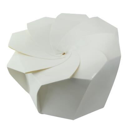 Packnwood 210GAMI750W 4.7 x 3.2 in. Kraft Paperboard Salad Cup with Origami Folding Lid, White 