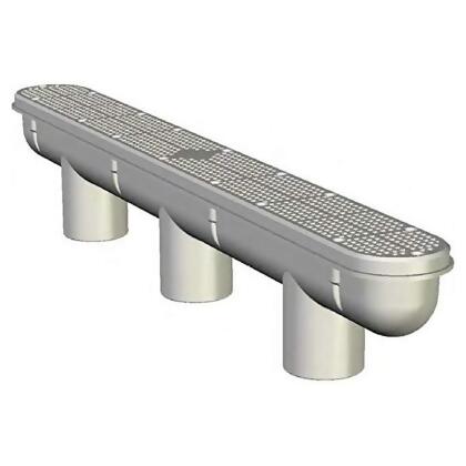Molded Products 25506-320-000 32 in. Unblockable Channel Main Drain with Sump, White 