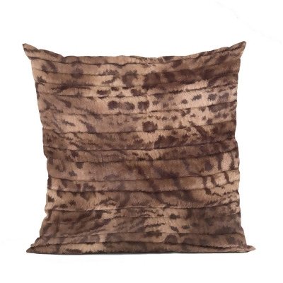Plutus Brands PBSF2321-P-2030-DP 20 x 30 in. Luxe Lash Animal Faux Fur Luxury Throw Pillow, Brown 