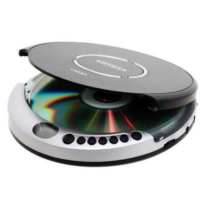Jensen CD-60R Portable CD Player with Bass Boost, Silver 