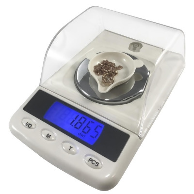 Optima Home Scales QU-53 Quartz Milligram Scale in Jewelry Box, White 