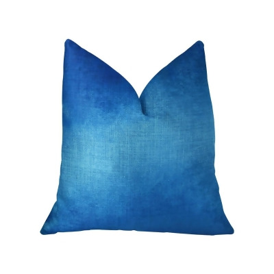 Plutus PBRAZ389-2030-DP Electric Azure Blue Handmade Luxury Pillow, 20 x 30 in. Queen 