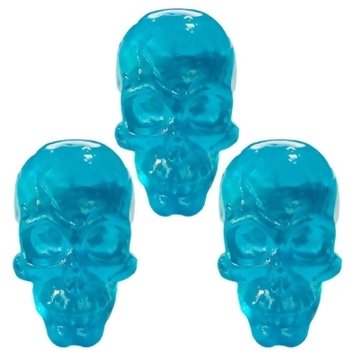 Panda Superstore PE-HOMKNOBSK-BLUE06-DORIS 1.18 x 1.18 x 1.85 in. Kids Drawer Knobs Transparent Resin Skull Wardrobe Cabinet Knobs, Blue - Dull Face - 3 Piece 