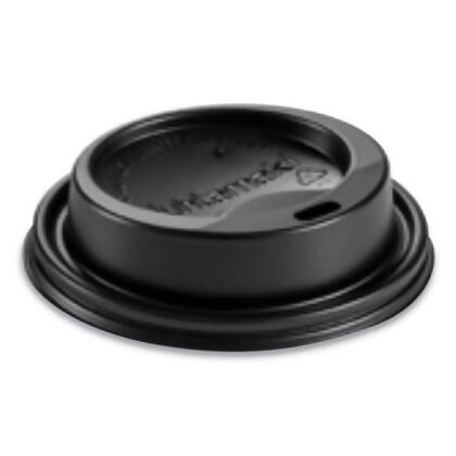 Huhtamaki HUH89435 Dome Sipper Hot Cup Lid for 8 oz Hot Cups, Black 