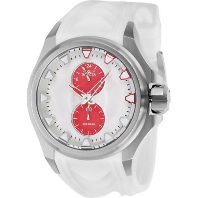 Invicta 38013 51 in. Dia. 30 mm Mens S1 Rally Quartz Multifunction Antique Silver, Red Dial Watch 