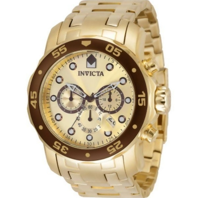 Invicta 36359 Mens Pro Diver Quartz Chronograph Dial Watch, Gold 