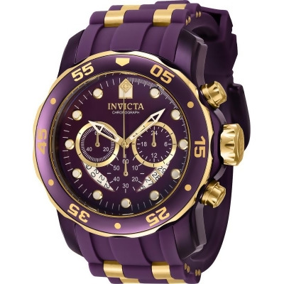 Invicta 40933 Mens Pro Diver Quartz Chronograph Dial Watch, Purple 