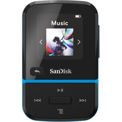 SanDisk SDMX30-032G-G46B 32GB Global Clip Sport Go Wearable MP3 Player, Blue 