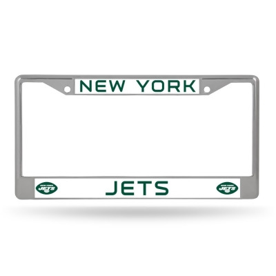 Rico Industries 6734562423 NFL New York Jets License Plate Frame, Chrome Alternate 