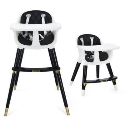 Total Tactic BB5751BK 3-In-1 Adjustable Baby High Chair with Soft Seat Cushion for Toddlers, Black 