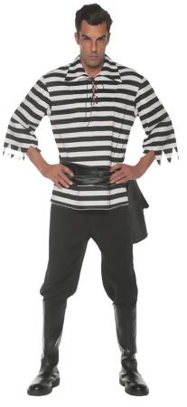 Underwraps Pirate Shirt (Black) One Size