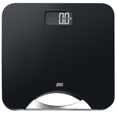 Optima Home Scales SI-400 Silhouette Bathroom Weight Scale, Black 