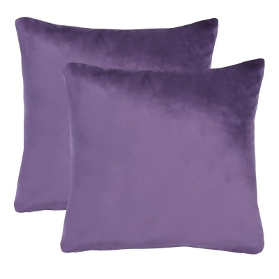 Safavieh PLS500E-2222-SET2 22 x 22 in. Davina Pillow, Purple - Set of 2 