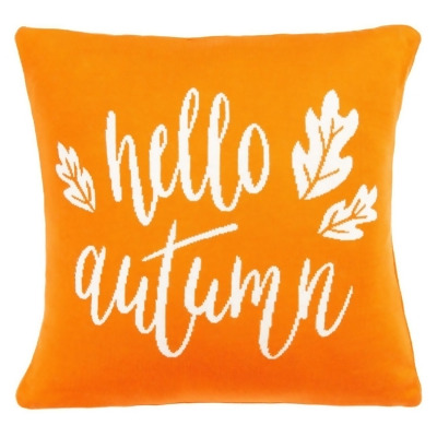 Safavieh HOL3214A-1818 18 x 18 in. Hello Autumn Pillow, Orange 