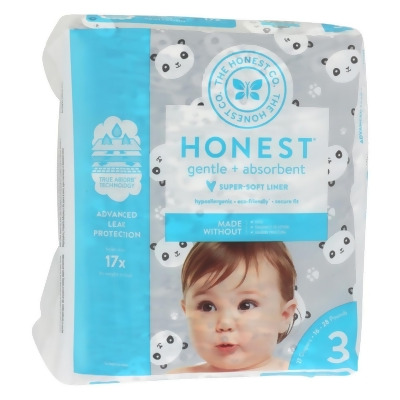 The Honest 2302990 3 Diapers Size 3 Pandas, 27 Count 