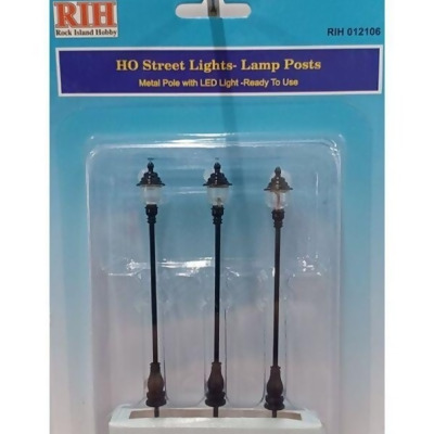 RockIsland RIH012106 HO Scale Lamp Post, Pack of 2 
