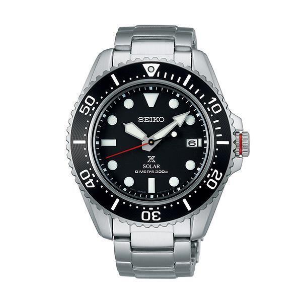 Seiko Clocks SNE589 42 mm Men Prospex Solar Diver Watch, Black
