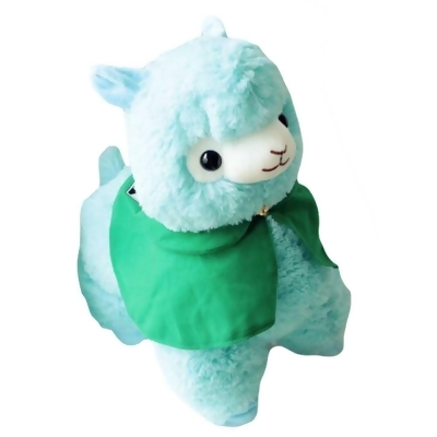 Panda Superstore PS-TOY166461011-DORIS02116-RP 13 in. Alpaca Throw Pillow Stuffed Animal Plush Llama Soft Cartoon Stuffed Cushion, Blue 