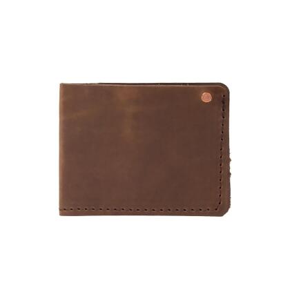 Rustico AC0123-0001 Tall Cowboy Leather Wallet in Dark Brown