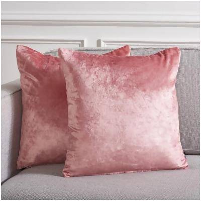 Safavieh PLS500A-1818-SET2 18 x 18 in. Davina Pillow, Pink - Set of 2 