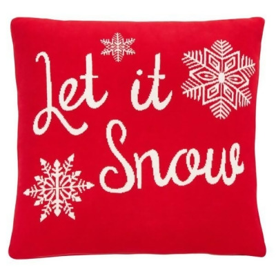 Safavieh HOL3004A-2020 Snowfall Pillow, Red 