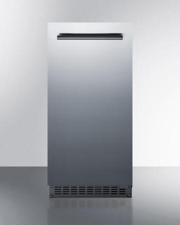 Summit Appliances BIM68OSGDR 15 in. Built-in Clear Ice Maker with Internal Pump, Stainless Steel - 62 lbs 