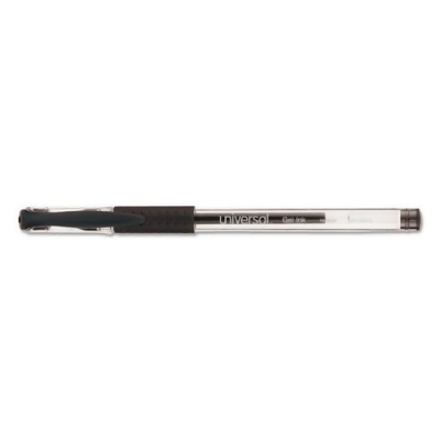 Universal Office Products 39513 0.7 mm Comfort Grip Gel Stick Roller Ball Pen, Black Ink - Medium Tip 