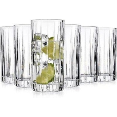 Godinger 26929 Parallels Highball Glass - Clear - Set of 6