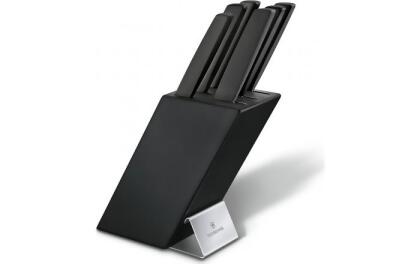 Victorinox Swiss Modern Knife Block, 6 Pieces in black - 6.7186.63