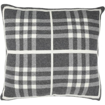 Safavieh PLS204A-2020 20 x 20 in. Unity Gingham Knit Pillow, Grey 