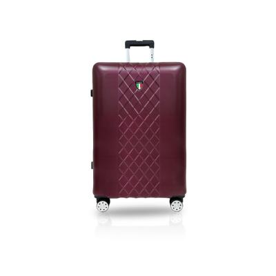 TUCCI T0330-28in-MAROON 28 in. Borsetta T0330 ABS Carry-On Luggage, Maroon 