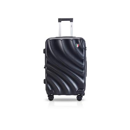 TUCCI T0283-24in-BLK 24 in. Cremosa T0283 ABS Carry-On Luggage, Black 