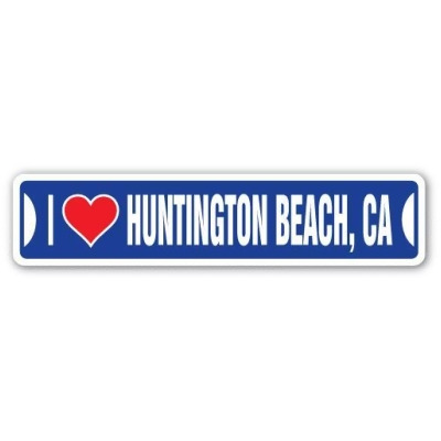 SignMission SSIL-Huntington Beach Ca Street Sign - I Love Huntington Beach, California 