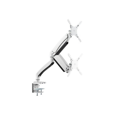 SIIG CE-MT3H11-S1 Heavy Duty Gas Spring Aluminum Desk Monitor Arm, White 