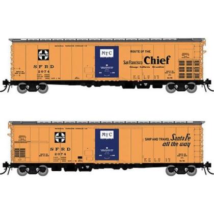 Rapido RAP156002 HO Santa Fe RR-56 Mechanical Reefer San Francisco Chief Slogan Train, Pack of 4 